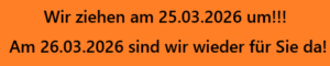 Wir ziehen am 25.03.2026 um!!!
